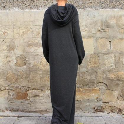 Hooded Autumn And Winter Long Sleeve Maxi Dress