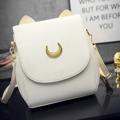 Adorable Moon Bag in Black and Whit..