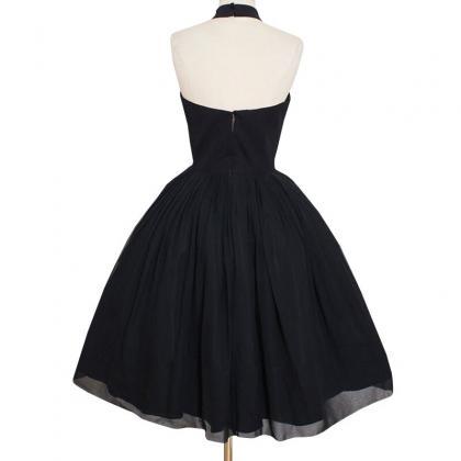Black Empire Waist Ball Gown Party Dress