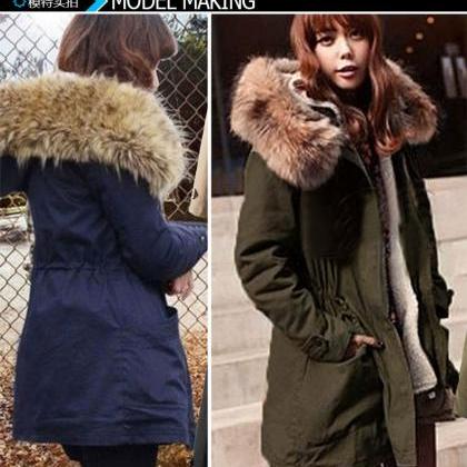 Autumn and Winter Warm Hooded Jacke..