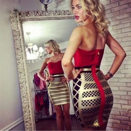 Red Bodycon Party Dress