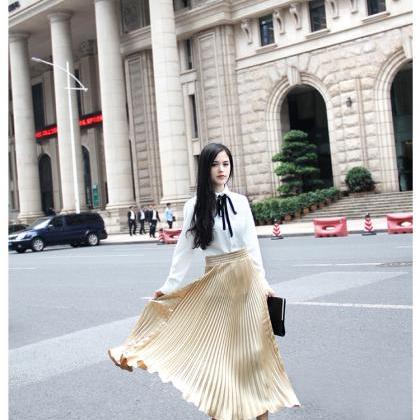 Gorgeous Flare Pleated Long Skirts