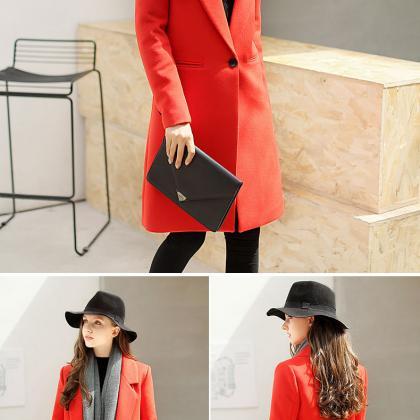 Classy Red Winter Coat