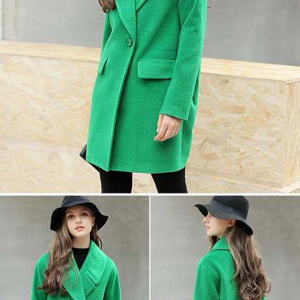 Chic Green Trench Coat