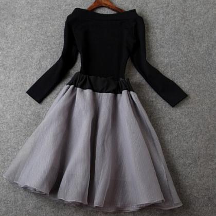 Classy Off Shoulder Black Top And Skirt Dress Set