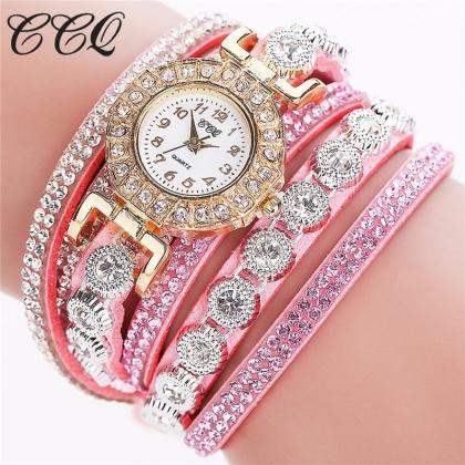 Chic Crystal Bracelet Bangle Watch