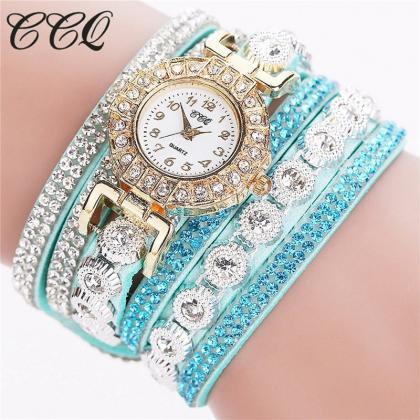Chic Crystal Bracelet Bangle Watch