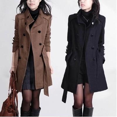Warm Double Breasted Winter Trench Coat