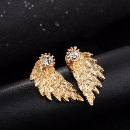Rhinestone Angel Wings Earrings