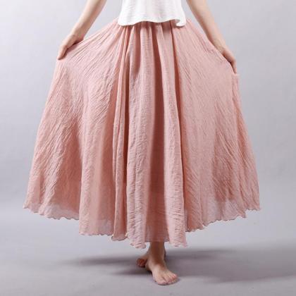 Elegant High Waist Long Summer Maxi Skirts