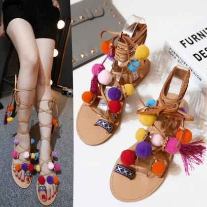 Boho Lace Up Summer Fashion Gladiator Sandals
