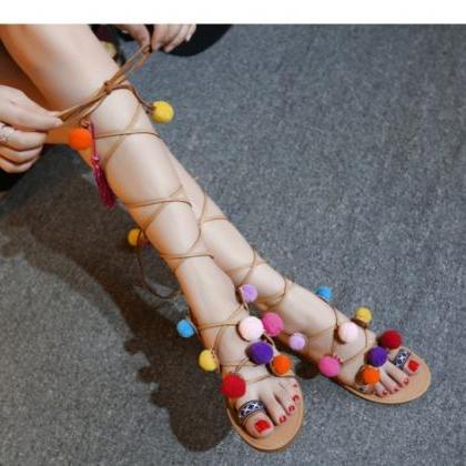 Boho Lace Up Summer Fashion Gladiator Sandals
