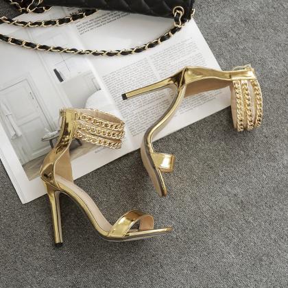 Stylish Ankle Strap High Heels Fashion Sandals In..
