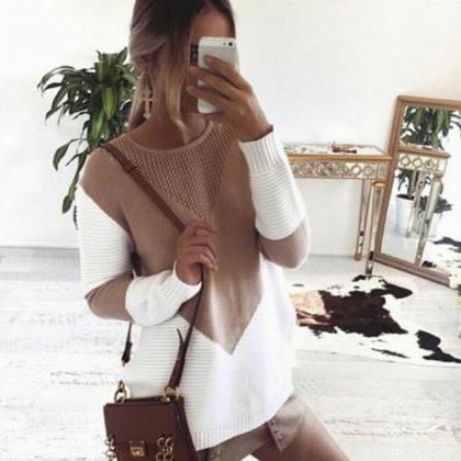Autumn And Winter Women Knitted Pullover Sweater..