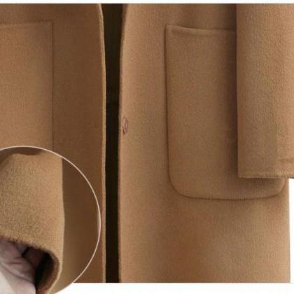 Classy Winter Women Brown Long Coat
