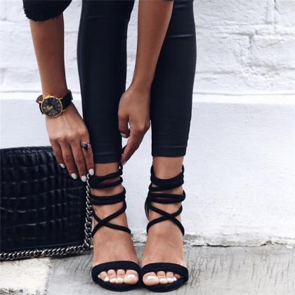 Sexy Ankle Strap Peep Toe Gladiator Sandals