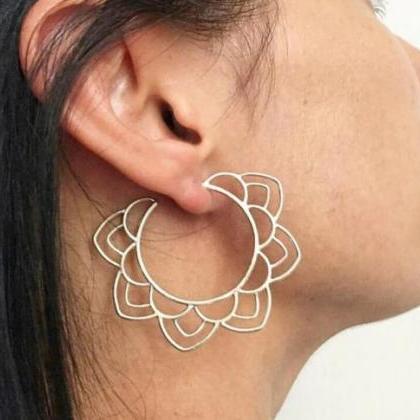 Ethnic Tribal Gold And Silver Earrings