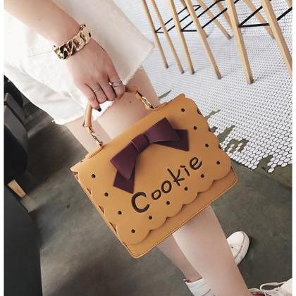 High Quality Cute Pu Leather Handbag With Bow
