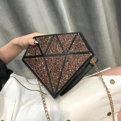Fashion Diamond Shape Handbag Shoulder Bag