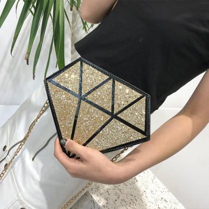Fashion Diamond Shape Handbag Shoulder Bag