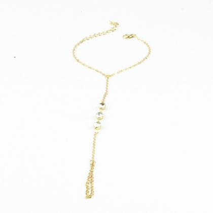 Boho Chain Link Golden Bangle Bracelet