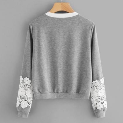 Casual Spring And Autumn Women Sweatshirts With..