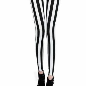 Stylish Black&white Stripes Stretchy..