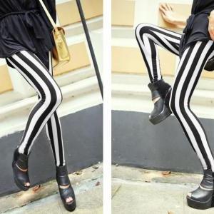 Stylish Black&white Stripes Stretchy..