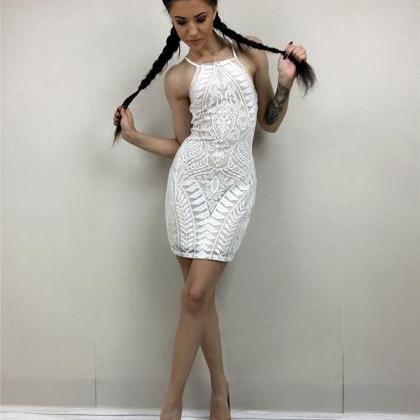 Hollow Out Lace Bodycon Party Dress