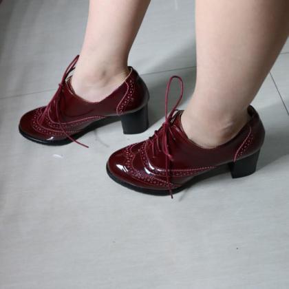 Chic High Heels Oxford Shoes In 3 Colors