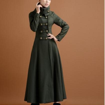 Chic Double Breasted Woolen Winter Coat