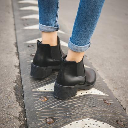 Black Women Martins Ankle Boots