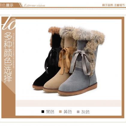 Warmlace Up Faux Fur Tall Winter Boots