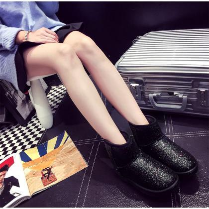 Beautiful Bling Warm Winter Ankle Boots