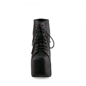 Chunky Heel Black Boots