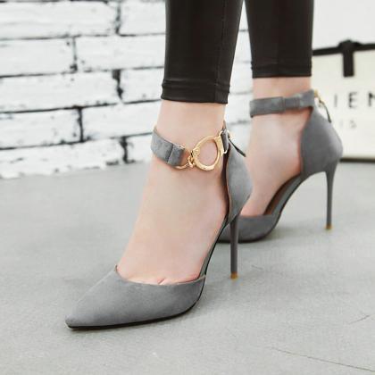 Pointed Toe All Match High Heels Sh..