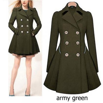 Stylish Double Breasted Trench Coat