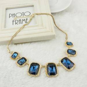 Princess Inspired Blue Crystals Necklace
