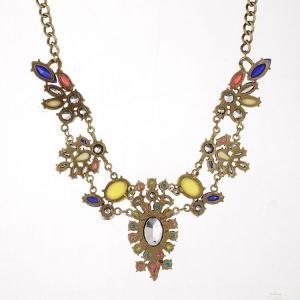 Elegant Multi Colored Statement Necklace