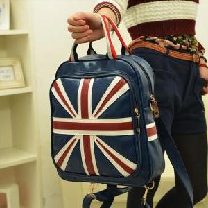 Retro Style Union Jack Navy Blue Bag