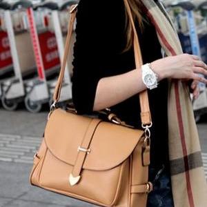 Chic Vintage Style Brown Hand Bag