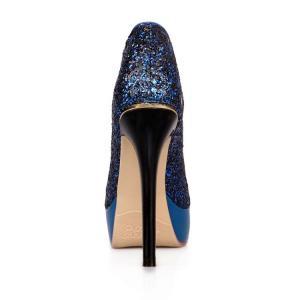 sparkly royal blue heels