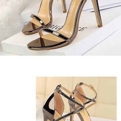 Elegant Ankle Strap High Heels Fashion Sandals In..