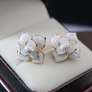 Elegant White Flower Earrings