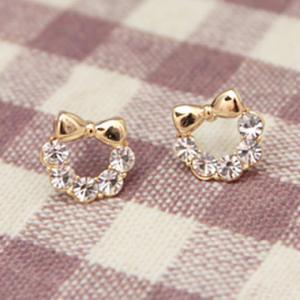 Cute Diamante Bow Earrings