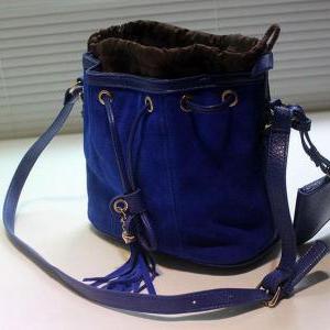 Elegant Blue Tassel Design Fashion Bag