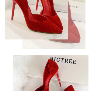 Pointed Toe Suede Classy High Heels Pumps