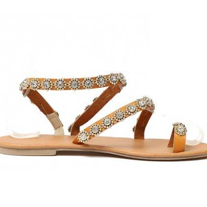 Beautiful Boho Crystals Fashion Summer Sandals