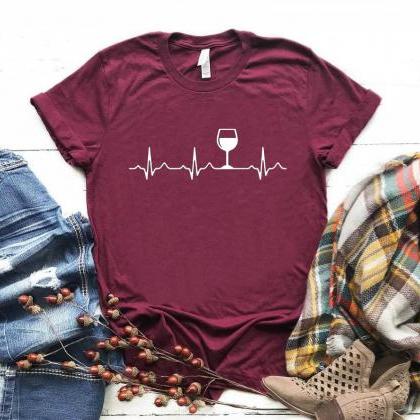 Wine Heart Beat Women T-shirt