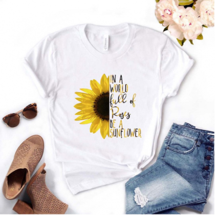 Be A Sunflower Cotton T-shirt